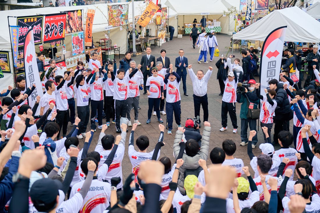 香川丸亀国際ハーフマラソンの沿道